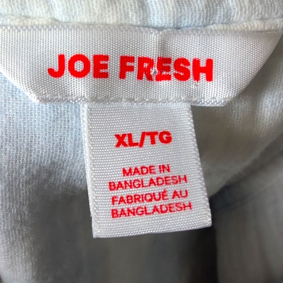 Joe Fresh Cotton Light Blue & White Button Down Boxy Top SZ XL - Picture 9 of 13